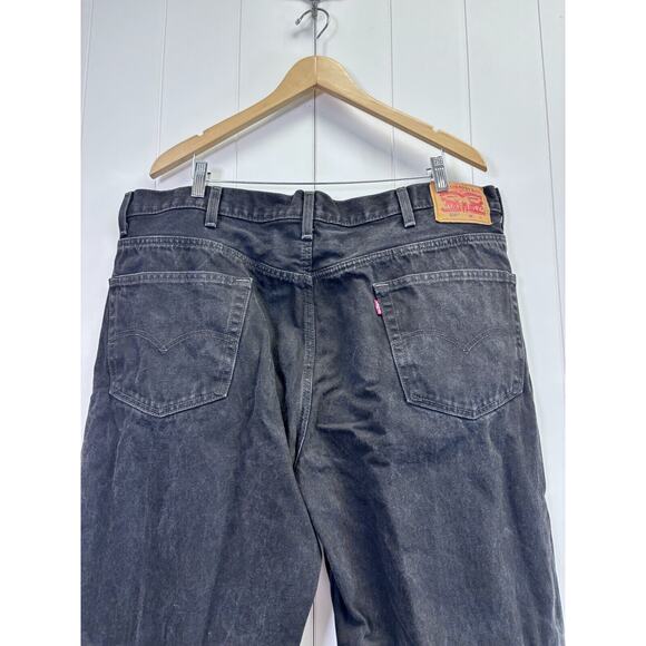 Levi's 550 Regular Fit Straight Leg Everyday Casual Denim Jeans Size 46X34 Black - Picture 9 of 9